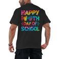 Happy 100th Day Of School Teacher Student 100 Days Tie Dye Men Women Kids Men's Back Print T-Shirt, trending gift