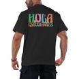 Hola Estudiantes Maestra Back To School Spanish Teacher Men's Back Print T-Shirt, trending gift Hola Estudiantes Maestra Back To School Spanish Teacher Men's Back Print T-Shirt, trending gift