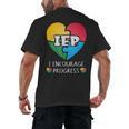 IEP I Encourage Progress Special Education School Teacher Men's Back Print T-Shirt, trending gift
