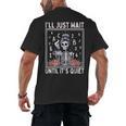 I'Ll Just Wait Until It's Quiet Skeleton Coffee Teacher Men's Back Print T-Shirt, trending gift