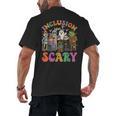 Inclusion Isnt Scary Halloween Skeleton Ghost Sped Teacher Men's Back Print T-Shirt, trending gift Inclusion Isnt Scary Halloween Skeleton Ghost Sped Teacher Men's Back Print T-Shirt, trending gift
