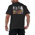 Inclusion Isn't Scary SLP Halloween Sped Teacher Men's Back Print T-Shirt, trending gift Inclusion Isn't Scary SLP Halloween Sped Teacher Men's Back Print T-Shirt, trending gift