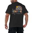 It's A Beautiful Day To Learn Cute Rainbow Boho Teacher Men's Back Print T-Shirt, trending gift It's A Beautiful Day To Learn Cute Rainbow Boho Teacher Men's Back Print T-Shirt, trending gift