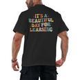 It's Beautiful Day For Learning Retro Teacher Women Men Men's Back Print T-Shirt, trending gift It's Beautiful Day For Learning Retro Teacher Women Men Men's Back Print T-Shirt, trending gift