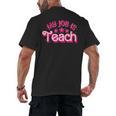 My Job Is Teach Pink Retro Female Teacher Life Women Men's Back Print T-Shirt, trending gift