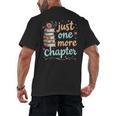 Just One More Chapter Book Reading Floral Teacher Book Lover Men's Back Print T-Shirt, trending gift