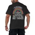 Kindergarten Teacher Tiny Humans Pre-School Teacher Men's Back Print T-Shirt, trending gift