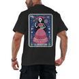 La Maestra Halloween Mexican Bingo Card Teacher Lottery Card Men's Back Print T-Shirt, trending gift