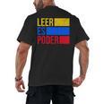 Leer Es Poder Colombian Spanish Teacher Maestra Colombia Men's Back Print T-Shirt, trending gift Leer Es Poder Colombian Spanish Teacher Maestra Colombia Men's Back Print T-Shirt, trending gift
