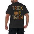 Leopard Trick Or Teach Halloween Teacher Costume Women Men's Back Print T-Shirt, trending gift Leopard Trick Or Teach Halloween Teacher Costume Women Men's Back Print T-Shirt, trending gift