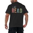 Let's Read Book Nerd Reading Book Lover Librarian Teacher Men's Back Print T-Shirt, trending gift