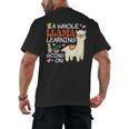 Llama Learning T Shirt Teachers Students Alpaca Lovers Men's Back Print T-Shirt, trending gift Llama Learning T Shirt Teachers Students Alpaca Lovers Men's Back Print T-Shirt, trending gift