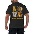 LOVE 3rd Grade Pumpkin Teacher Student Halloween Costume Men's Back Print T-Shirt, trending gift LOVE 3rd Grade Pumpkin Teacher Student Halloween Costume Men's Back Print T-Shirt, trending gift