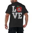 LOVE Apple 3rd Grade Teacher Student School Men's Back Print T-Shirt, trending gift LOVE Apple 3rd Grade Teacher Student School Men's Back Print T-Shirt, trending gift