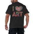 I Love Art Artist Painter Colorful Painting Art Teacher Men's Back Print T-Shirt, trending gift I Love Art Artist Painter Colorful Painting Art Teacher Men's Back Print T-Shirt, trending gift