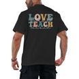 Love First Teach Second School Teacher Appreciation Men's Back Print T-Shirt, trending gift Love First Teach Second School Teacher Appreciation Men's Back Print T-Shirt, trending gift