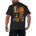 Love Pre-k Teacher Shirts Autumn Fall Pumpkin Fall Leopard Men's Back Print T-Shirt, trending gift Love Pre-k Teacher Shirts Autumn Fall Pumpkin Fall Leopard Men's Back Print T-Shirt, trending gift