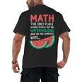 Math Only Place Where People Buy 66 Watermelons Teacher Joke Men's Back Print T-Shirt, trending gift
