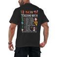 Math Teacher Christmas 12 Days Of Teaching Math Christmas Men's Back Print T-Shirt, trending gift
