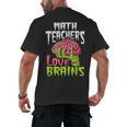 Math Teachers Love Brains Zombie Teacher School Halloween Men's Back Print T-Shirt, trending gift Math Teachers Love Brains Zombie Teacher School Halloween Men's Back Print T-Shirt, trending gift