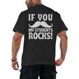 If You Mustache My Students Rock Teacher Mustache Men's Back Print T-Shirt, trending gift