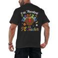 One Thankful PE Teacher Turkey Thanksgiving -Adults & Kids Classic Fit Polyester 100 Short Sleeve Men's Back Print T-Shirt, trending gift