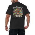 One Thankful Teacher Cute Thanksgiving Turkey School Men's Back Print T-Shirt, trending gift One Thankful Teacher Cute Thanksgiving Turkey School Men's Back Print T-Shirt, trending gift
