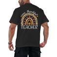 One Thankful Teacher Thanksgiving Rainbow Leopard Fall Men's Back Print T-Shirt, trending gift One Thankful Teacher Thanksgiving Rainbow Leopard Fall Men's Back Print T-Shirt, trending gift