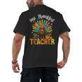 One Thankful Teacher Thanksgiving Turkey Cute Crayon Pencil Men's Back Print T-Shirt, trending gift One Thankful Teacher Thanksgiving Turkey Cute Crayon Pencil Men's Back Print T-Shirt, trending gift