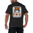 One Thankful Teacher's Aide Messy Bun Thanksgiving Fall Men's Back Print T-Shirt, trending gift One Thankful Teacher's Aide Messy Bun Thanksgiving Fall Men's Back Print T-Shirt, trending gift