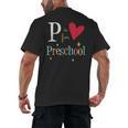 P Is For Preschool Teacher Student Back To School Men's Back Print T-Shirt, trending gift P Is For Preschool Teacher Student Back To School Men's Back Print T-Shirt, trending gift