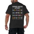Hispanic Flags Alphabet Hearts Latin Heritage For Teacher Men's Back Print T-Shirt, trending gift