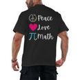 Peace Love Math Maths Teacher Pi Symbol Men Women Men's Back Print T-Shirt, trending gift Peace Love Math Maths Teacher Pi Symbol Men Women Men's Back Print T-Shirt, trending gift