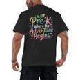 Pre-K Where The Adventure Begins Preschool Teachers Students Men's Back Print T-Shirt, trending gift Pre-K Where The Adventure Begins Preschool Teachers Students Men's Back Print T-Shirt, trending gift