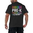 Pre-K Crew Teacher Team Squad Hello Back School Graduation Men's Back Print T-Shirt, trending gift Pre-K Crew Teacher Team Squad Hello Back School Graduation Men's Back Print T-Shirt, trending gift