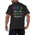 Pre-K Teacher Adventure Begins First Day Preschool Teachers Men's Back Print T-Shirt, trending gift Pre-K Teacher Adventure Begins First Day Preschool Teachers Men's Back Print T-Shirt, trending gift