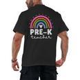 Pre-K Teacher Cute Pre Kindergarten For Teachers Rainbow For Men Women Kids Men's Back Print T-Shirt, trending gift
