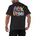 Preppy Fifth Grade Back To School 5th Grade Teacher Girl Boy Men's Back Print T-Shirt, trending gift