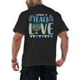 I Promise To Teach Love Hanukkah Chanukah Jewish Teacher Men's Back Print T-Shirt, trending gift