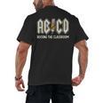 Retro Abcd Teacher Novelty Back To School Teacher Men's Back Print T-Shirt, trending gift