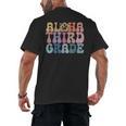 Retro Aloha Third Grade Teacher Summer Vacation Beach Hawaii Men's Back Print T-Shirt, trending gift Retro Aloha Third Grade Teacher Summer Vacation Beach Hawaii Men's Back Print T-Shirt, trending gift