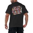 Retro Halloween This Is My Spooky School Teacher Costume Men's Back Print T-Shirt, trending gift Retro Halloween This Is My Spooky School Teacher Costume Men's Back Print T-Shirt, trending gift