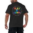 Retro Play Is Learning Teacher Back To School Men's Back Print T-Shirt, trending gift