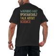Retro Scientist Warning May Talk About Science Teacher Men's Back Print T-Shirt, trending gift Retro Scientist Warning May Talk About Science Teacher Men's Back Print T-Shirt, trending gift