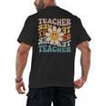 Retro Teacher Daisy Colorful Elementary School Teacher Men's Back Print T-Shirt, trending gift Retro Teacher Daisy Colorful Elementary School Teacher Men's Back Print T-Shirt, trending gift