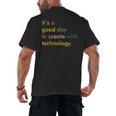 Retro Technology Teacher Shirt Tech Teacher Men's Back Print T-Shirt, trending gift