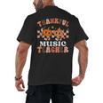 Retro Thankful Music Teacher Pumpkin Fall Thanksgiving Men's Back Print T-Shirt, trending gift Retro Thankful Music Teacher Pumpkin Fall Thanksgiving Men's Back Print T-Shirt, trending gift