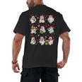 Santa Ghost Reading Books Christmas Library Teacher Men's Back Print T-Shirt, trending gift
