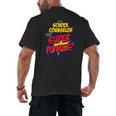 School Counselor Teacher Superhero Superpower Comic Book Men's Back Print T-Shirt, trending gift School Counselor Teacher Superhero Superpower Comic Book Men's Back Print T-Shirt, trending gift