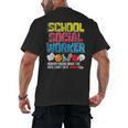 School Social Worker Teacher Caseworker Public Servant LSW Men's Back Print T-Shirt, trending gift